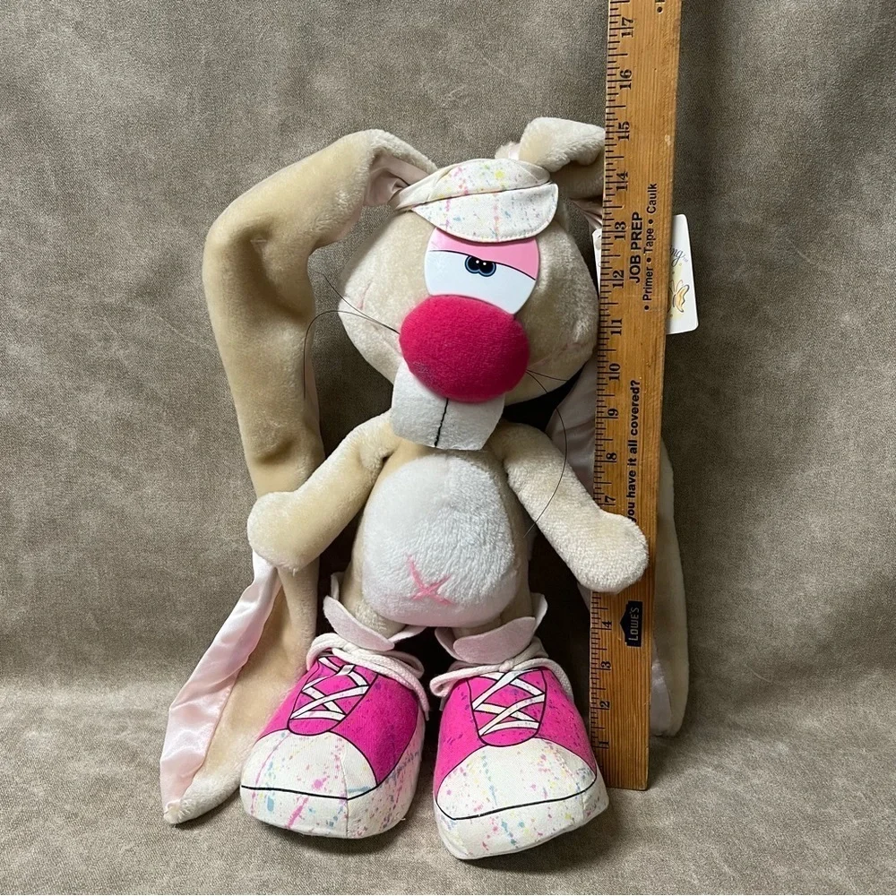 JACKSON RAPPER rare plush Easter Bunny 1980s toy Applause hip hop rabbit NWT